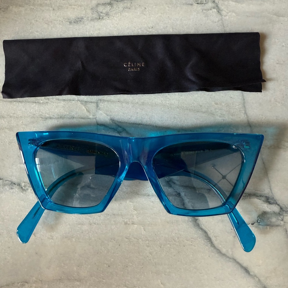 CELINE Edge sunglasses - Blue - Picture 3 of 9